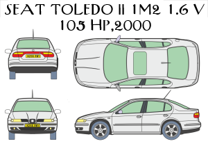 Seat Toledo II (1M2) 1.6 16V (105 Hp) 2000